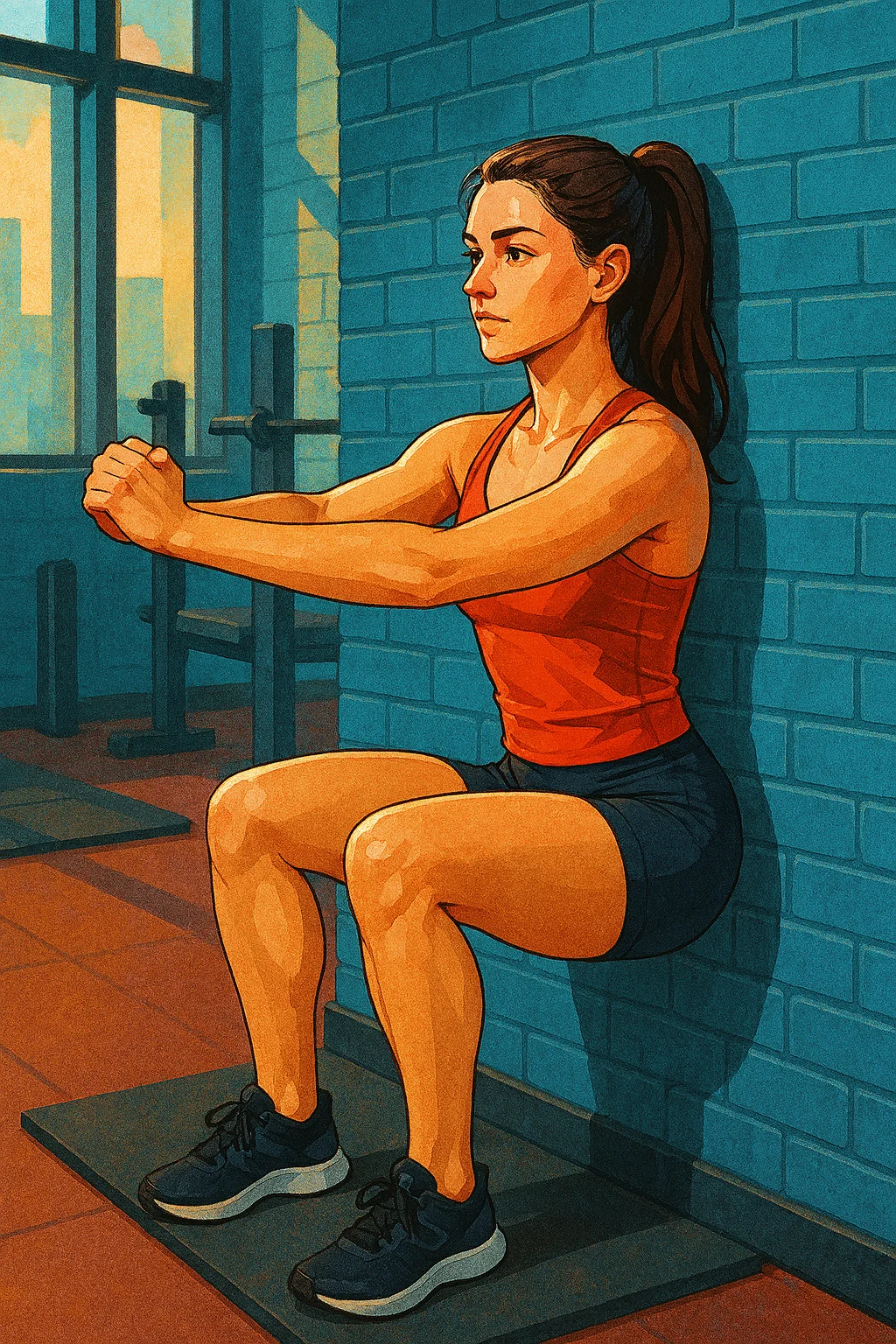 Squat isométrique jusqu'à l'échec