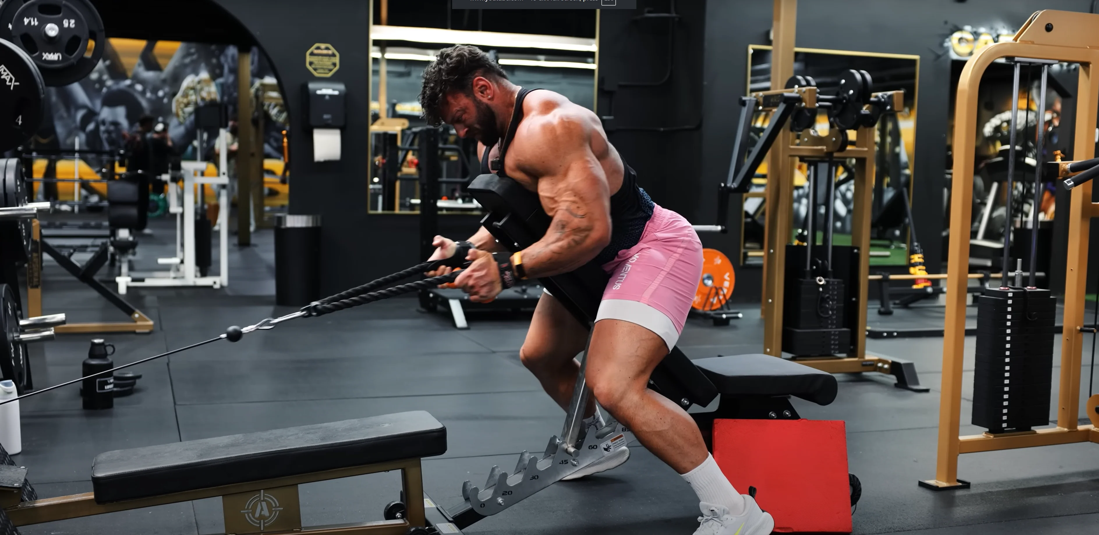 Pull-over rowing à la corde