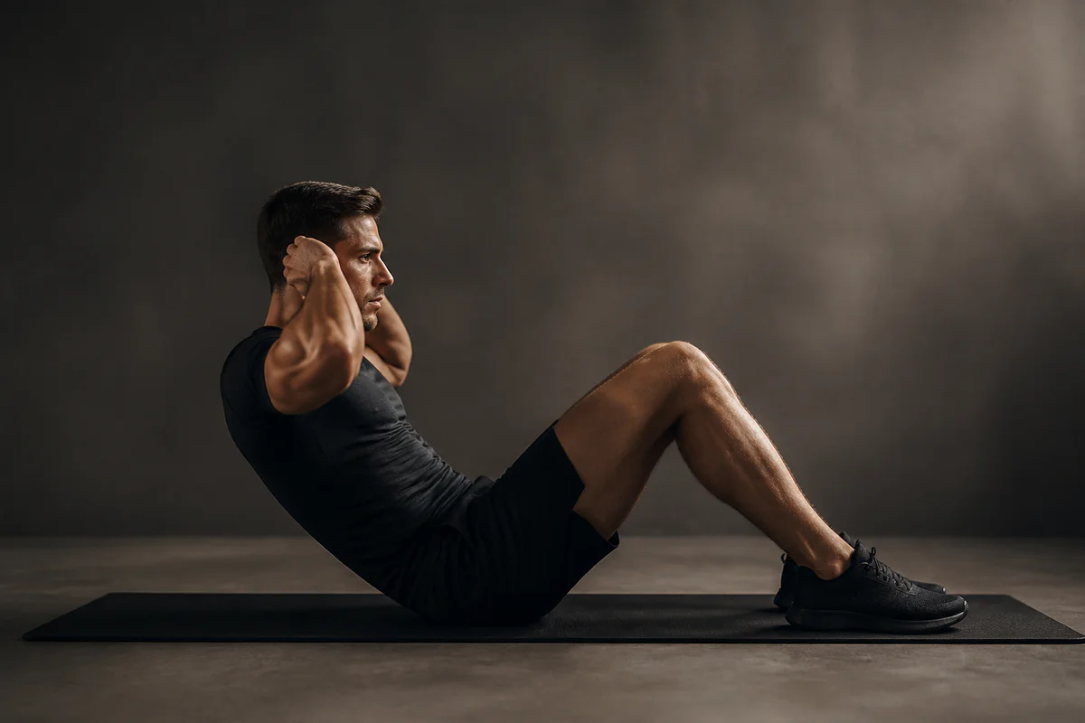 Exercice sit up sollicite les abdominaux, mais les hanches prennent vite le relais